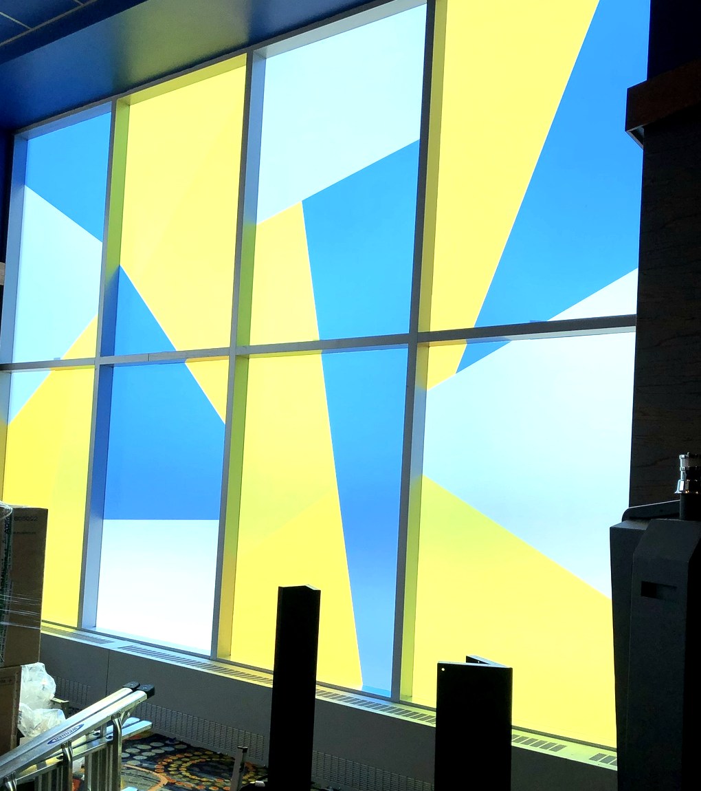 Large-format window graphic