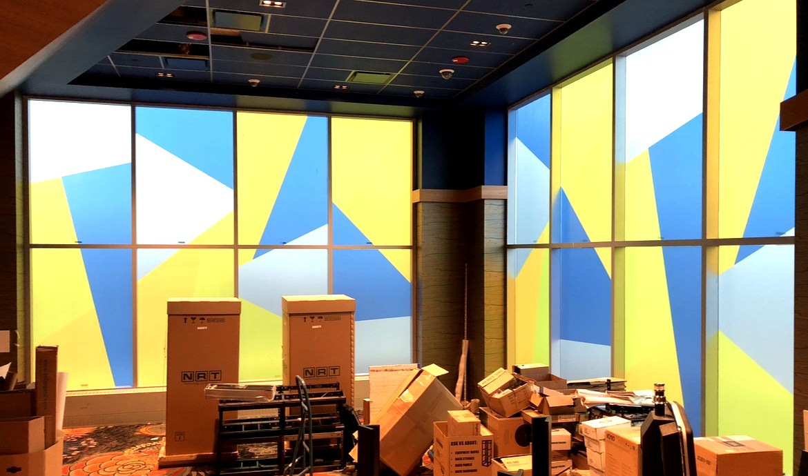 Large-format window graphic
