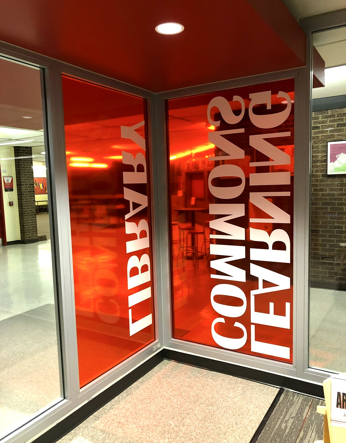 Cut vinyl window graphics