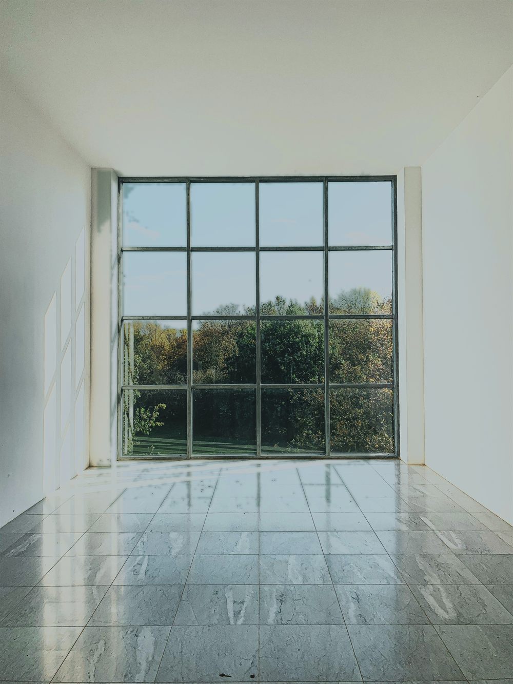 The same window with solar control film applied