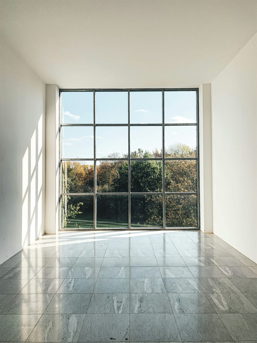 Window without film, showing bright glare